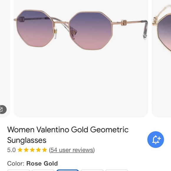 Valentino Gold Metal Sunglasses - Picture 2 of 12